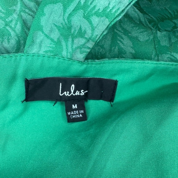 Lulu's Green Tiered Ruffled Midi Sundress Size Medium -#209 - Picture 14 of 16